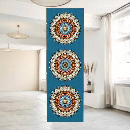 Tapis de Yoga Mandala à Plumes