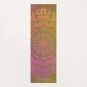 Tapis De Yoga Mandala avec nom Yoga Mat (Dos)