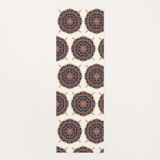 Tapis De Yoga Mandala-Blanc (Devant)
