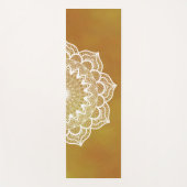 Tapis De Yoga Mandala blanc sur fond doré (Devant)