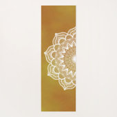 Tapis De Yoga Mandala blanc sur fond doré (Dos)