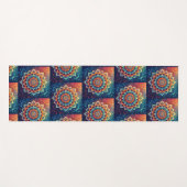 Tapis De Yoga Mandala Bleu  (Devant (Horizontal))