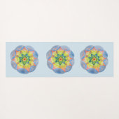 Tapis de Yoga Mandala Bleu (Dos (Horizontal))