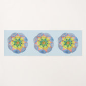 Tapis de Yoga Mandala Bleu (Devant (Horizontal))