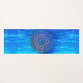 Tapis De Yoga Mandala bleu magique (Devant (Horizontal))