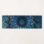 Tapis De Yoga Mandala bleu profond (Devant (Horizontal))