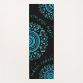 Tapis De Yoga Mandala Blue Bold Modern Vibrant Mandala (Devant)