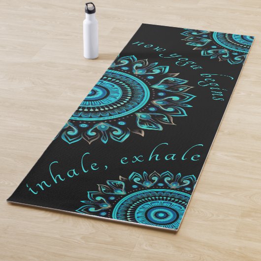 Tapis De Yoga Mandala Blue Bold Modern Vibrant Mandala (En situation)