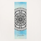 Tapis De Yoga Mandala Blue Personnalisé (Devant)