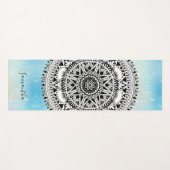 Tapis De Yoga Mandala Blue Personnalisé (Devant (Horizontal))