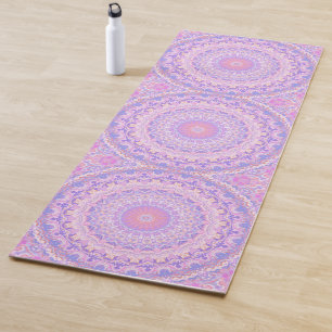 Tapis De Yoga Mandala bohème complexe aux couleurs psychédélique