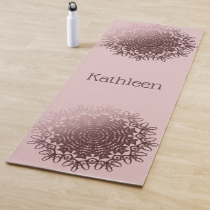 Tapis De Yoga Mandala d'or rose Personnalisé Yoga Mat
