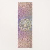 Tapis De Yoga Mandala d'or sur Shimmery Speckled (Devant)