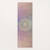 Tapis De Yoga Mandala d'or sur Shimmery Speckled (Dos)
