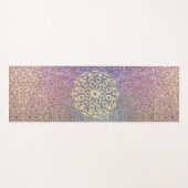 Tapis De Yoga Mandala d'or sur Shimmery Speckled (Devant (Horizontal))