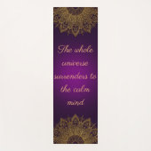 Tapis De Yoga Mandala d'or violet (Devant)