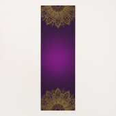 Tapis De Yoga Mandala d'or violet (Dos)
