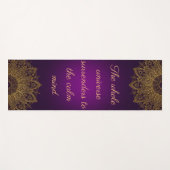 Tapis De Yoga Mandala d'or violet (Devant (Horizontal))