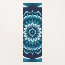 Tapis de Yoga Mandala Élégant de Vague Océanique
