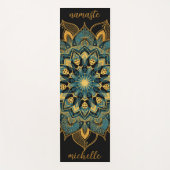 Tapis de Yoga Mandala en Or (Devant)