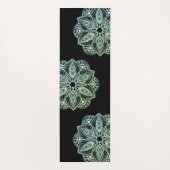 Tapis De Yoga Mandala Exotic Tribal Green Gradient (Dos)