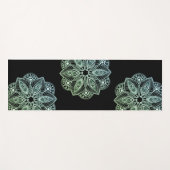 Tapis De Yoga Mandala Exotic Tribal Green Gradient (Devant (Horizontal))