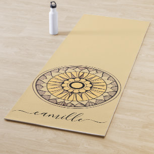 Tapis De Yoga Mandala Fleur Personnalisé Yoga Mat