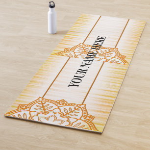 Tapis De Yoga Mandala Floral Naturel