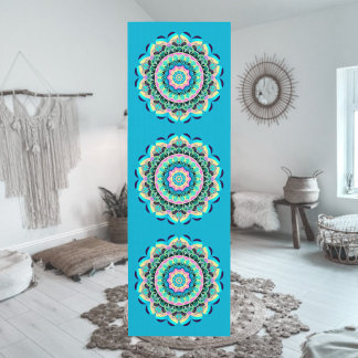 Tapis de Yoga Mandala Floral Pastel