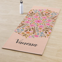 Mandala floral personnalisé de nature rose