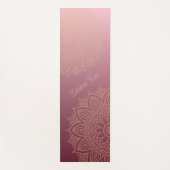 Tapis De Yoga Mandala Gradient Maroon rose (Devant)