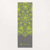 Tapis De Yoga Mandala Lime Green Grey Personnalisé (1 côté) (Devant)