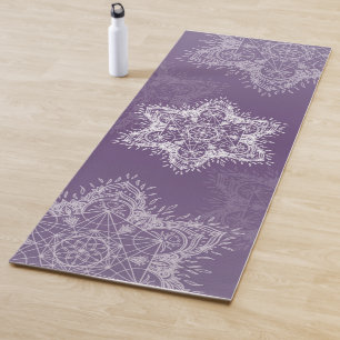 Tapis De Yoga Mandala Metatron violet