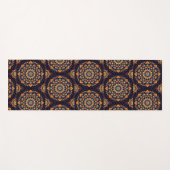 Tapis De Yoga Mandala-Noir (Devant (Horizontal))