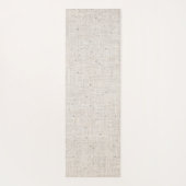 Tapis De Yoga Mandala Nom Monogramme gris clair monochrome (Dos)