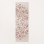 Tapis De Yoga Mandala Om Rose Gold Parties scintillant Chic Exer (Devant)
