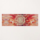 Tapis De Yoga mandala or orange abstrait traits de peinture (Devant (Horizontal))