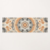 Tapis De Yoga Mandala orange et gris (Devant (Horizontal))