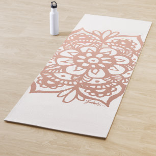 Tapis De Yoga Mandala Rose Gold