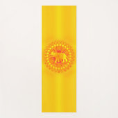 Tapis De Yoga Mandala solaire avec éléphant - pour la chance (Devant)