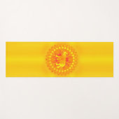 Tapis De Yoga Mandala solaire avec éléphant - pour la chance (Devant (Horizontal))