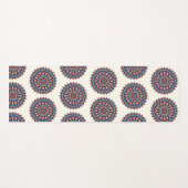 Tapis De Yoga Mandala sur blanc (Devant (Horizontal))