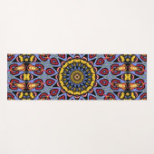 Tapis De Yoga Mandala Trippy Retro Hippie Boho Chic Bohème (Devant (Horizontal))