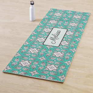 Tapis De Yoga Mandala turquoise Yoga Mat personnalisé