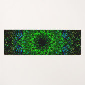 Tapis De Yoga Mandala vert intense (Devant (Horizontal))