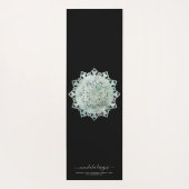 Tapis De Yoga Mandala vert noir double face (Dos)