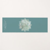 Tapis De Yoga Mandala vert noir double face (Devant (Horizontal))