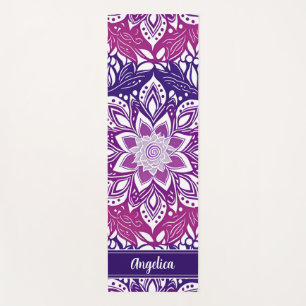 Tapis De Yoga Mandala Yoga Mat Purple Pink Ombre personnalisé