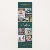 Tapis De Yoga Manoir personnalisé à 2 côtés Vert et Or Monogramm (Devant)