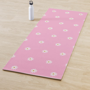Tapis De Yoga Manteau de Yoga rose pâle avec imprimé de fleurs
